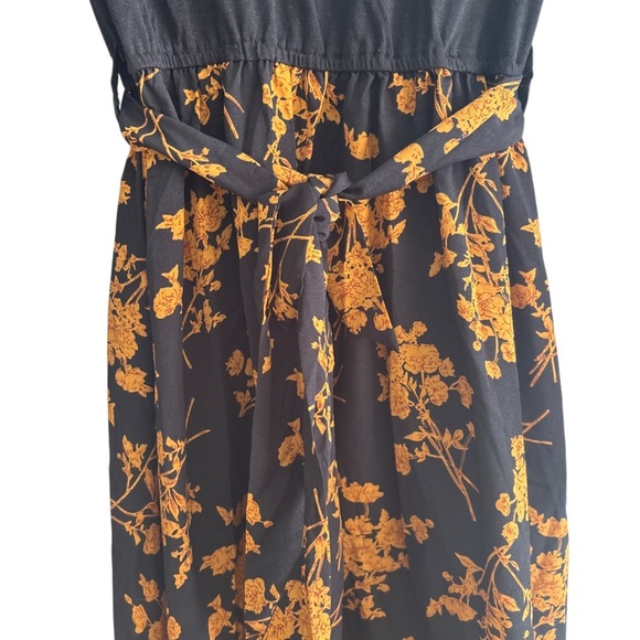 Floral Black and Orange Dress - Picture 2 of 4